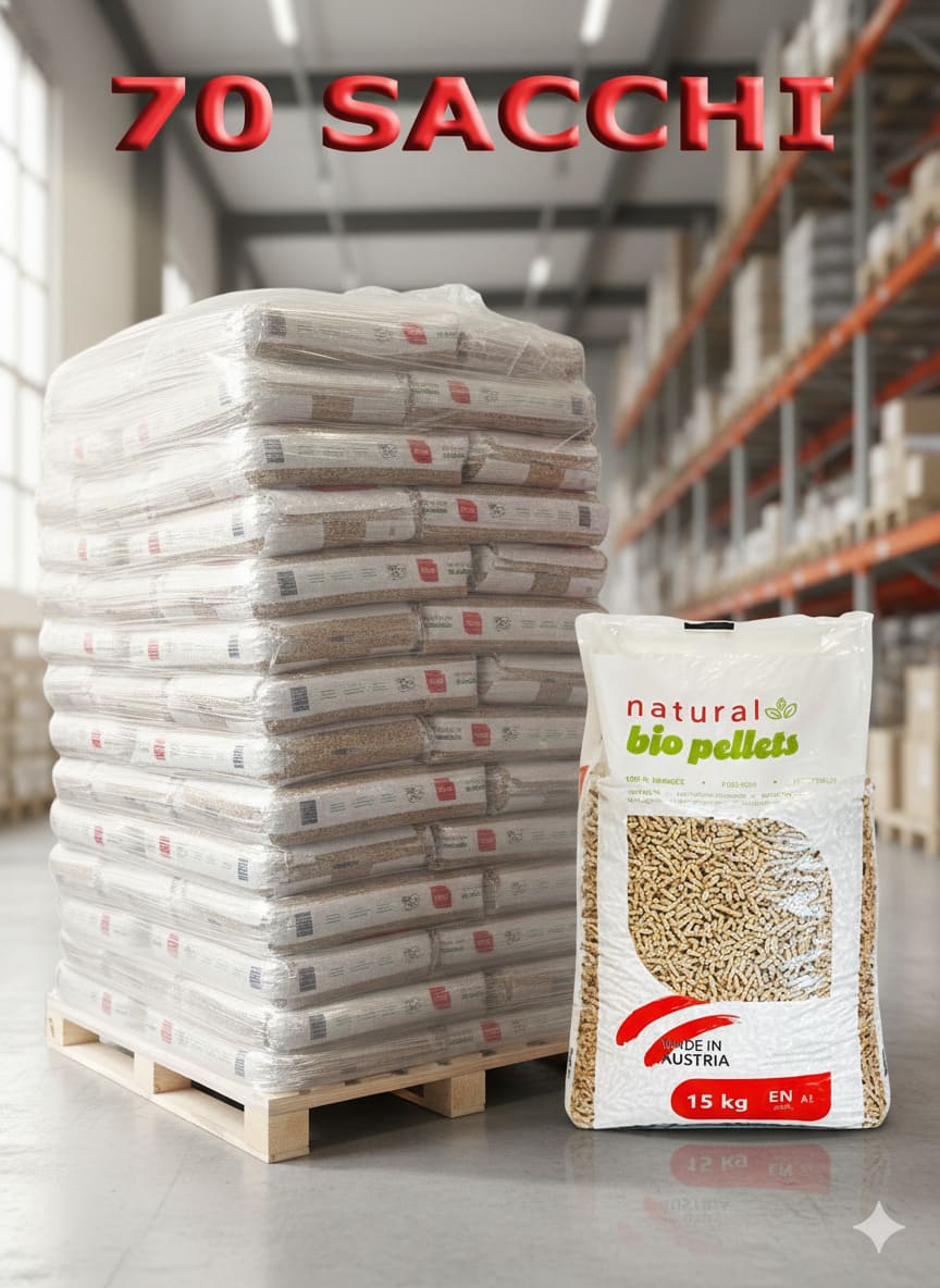 Pellet di legno BIO PELLETS Abete A1 – Bancale 70 sacchi da 15 kg – Certificazione ENplus A1 – Origine Austria - immagine 2